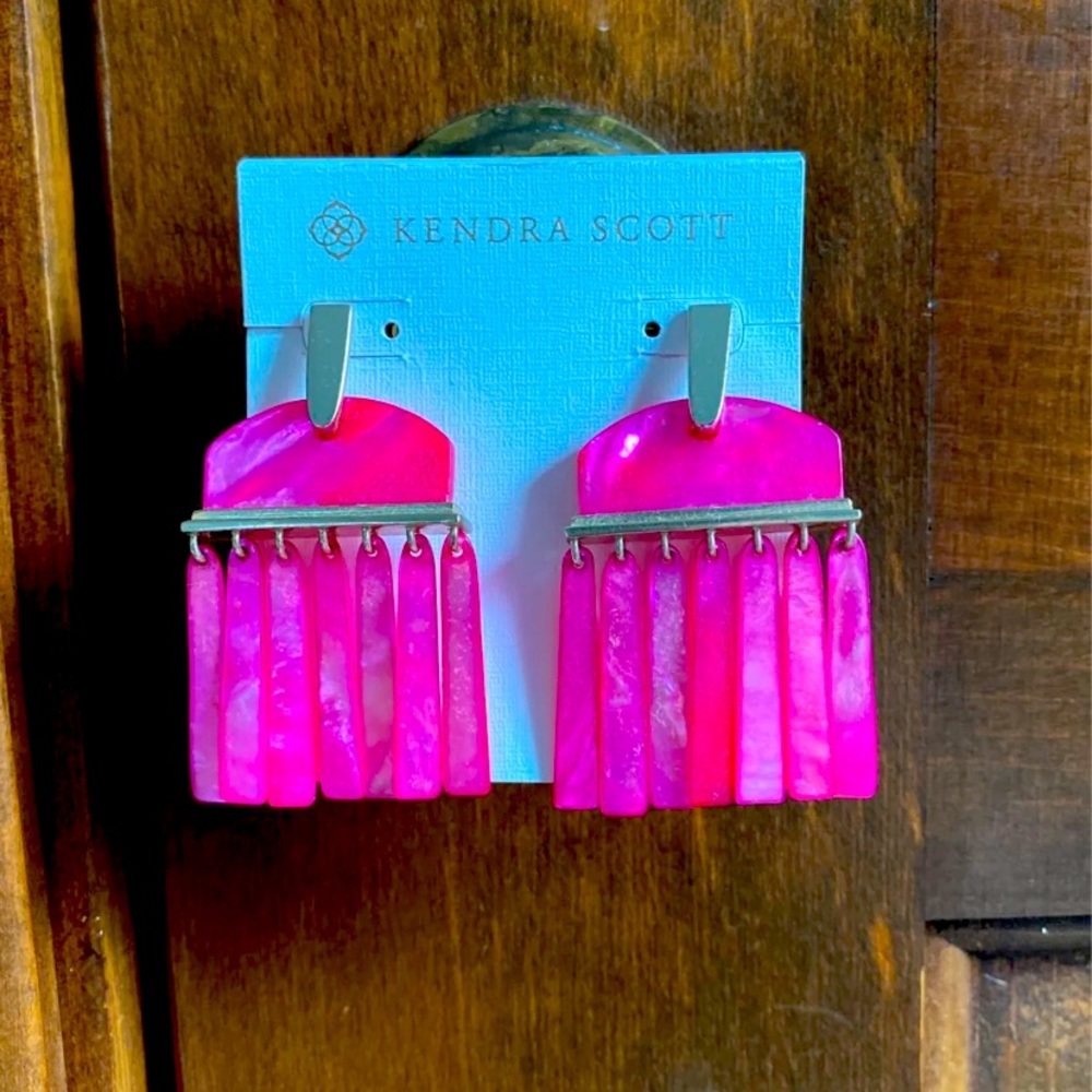 Kendra Scott Pink Dangle Earrings